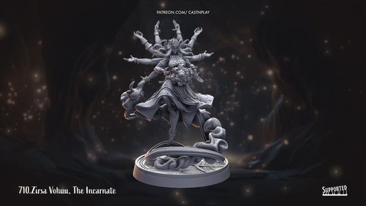 3D Printed Cast n Play Zirsa Vohuu The Incarnate 28mm 32mm D&D