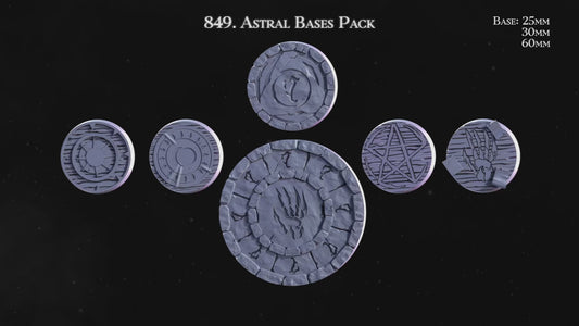 3D Printed Cast n Play Astral Bases Pack 28mm 32mm D&D