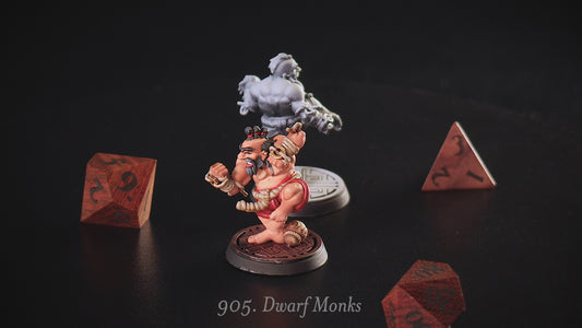 3D Printed Cast n Play Dwarf Monks Eternal Monks Set 28mm 32mm D&D