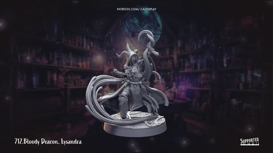 3D Printed Cast n Play Bloody Deacon Lysandra 28mm 32mm D&D