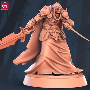3D Printed STL Miniatures Shadow Knight 28 - 32mm War Gaming D&D