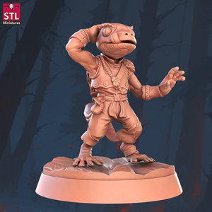 3D Printed STL Miniatures Lizardfolks Set 28 - 32mm War Gaming D&D