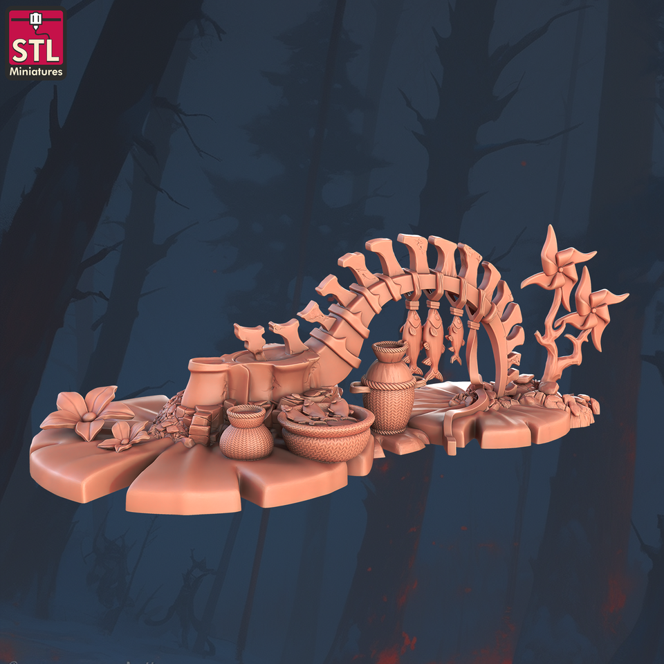 3D Printed STL Miniatures Lizardfolks Set 28 - 32mm War Gaming D&D
