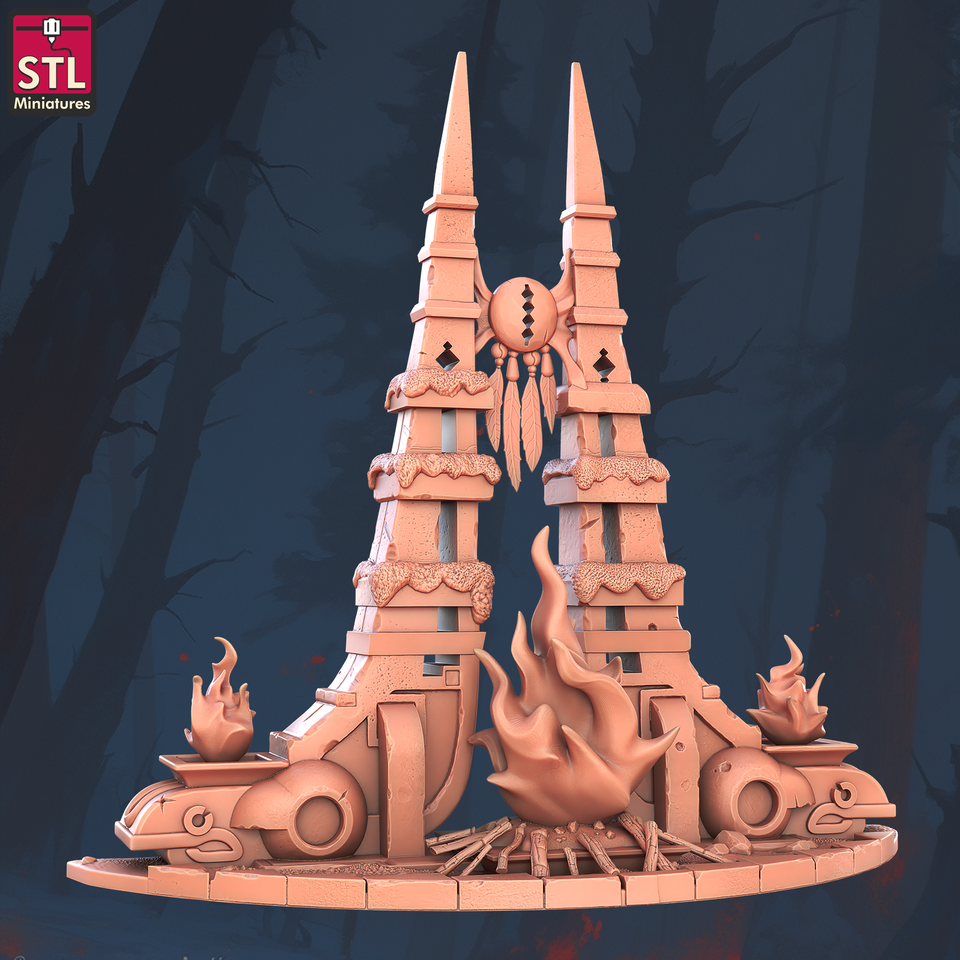3D Printed STL Miniatures Lizardfolks Set 28 - 32mm War Gaming D&D