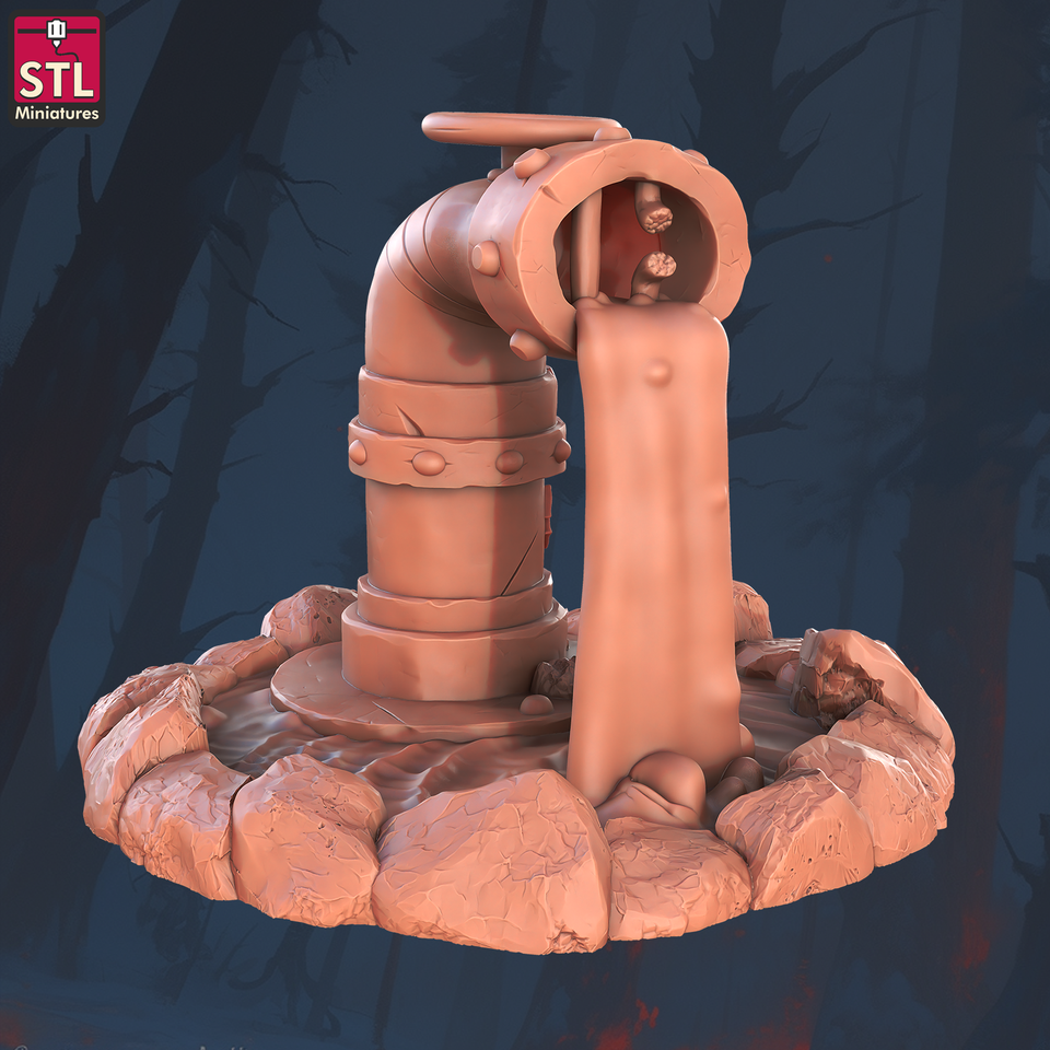 3D Printed STL Miniatures Sewers Workers Set 28 - 32mm War Gaming D&D