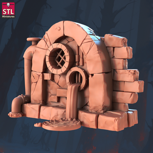 3D Printed STL Miniatures Sewers Workers Set 28 - 32mm War Gaming D&D