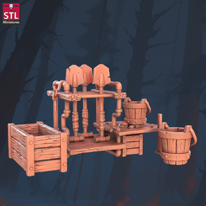 3D Printed STL Miniatures Sewers Workers Set 28 - 32mm War Gaming D&D