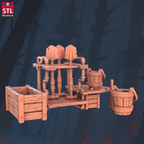 3D Printed STL Miniatures Sewers Workers Set 28 - 32mm War Gaming D&D