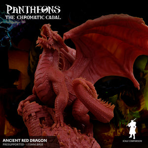3D Printed Sordane Publishing Ancient Red Dragon Pantheons - The Chromatic Cabal 28mm 32mm D&D