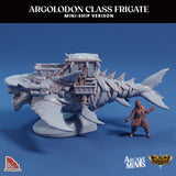3D Printed Sordane Publishing Arcane Minis Mini Ship - Argolodon Frigate 28 32mm D&D