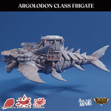 3D Printed Sordane Publishing Airship Argolodon Class Frigate MM (XYZ) 931 x 793 x 355 28 32mm D&D