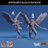 3D Printed Sordane Publishing Arcane Minis Avensari Eagalan Ranger Mighty Skies A Sordane Stories Set 28 32mm D&D