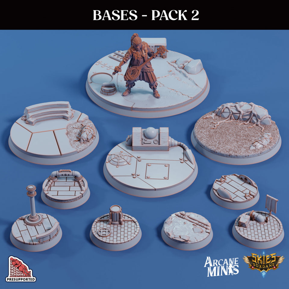 3D Printed Sordane Publishing Base Pack 2 Sordane Bases 28 32mm D&D
