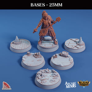 3D Printed Sordane Publishing Base Pack 3 Sordane Bases 28 32mm D&D