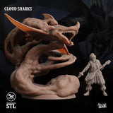 3D Printed Sordane Publishing Cloud Sharks 28 32mm D&D