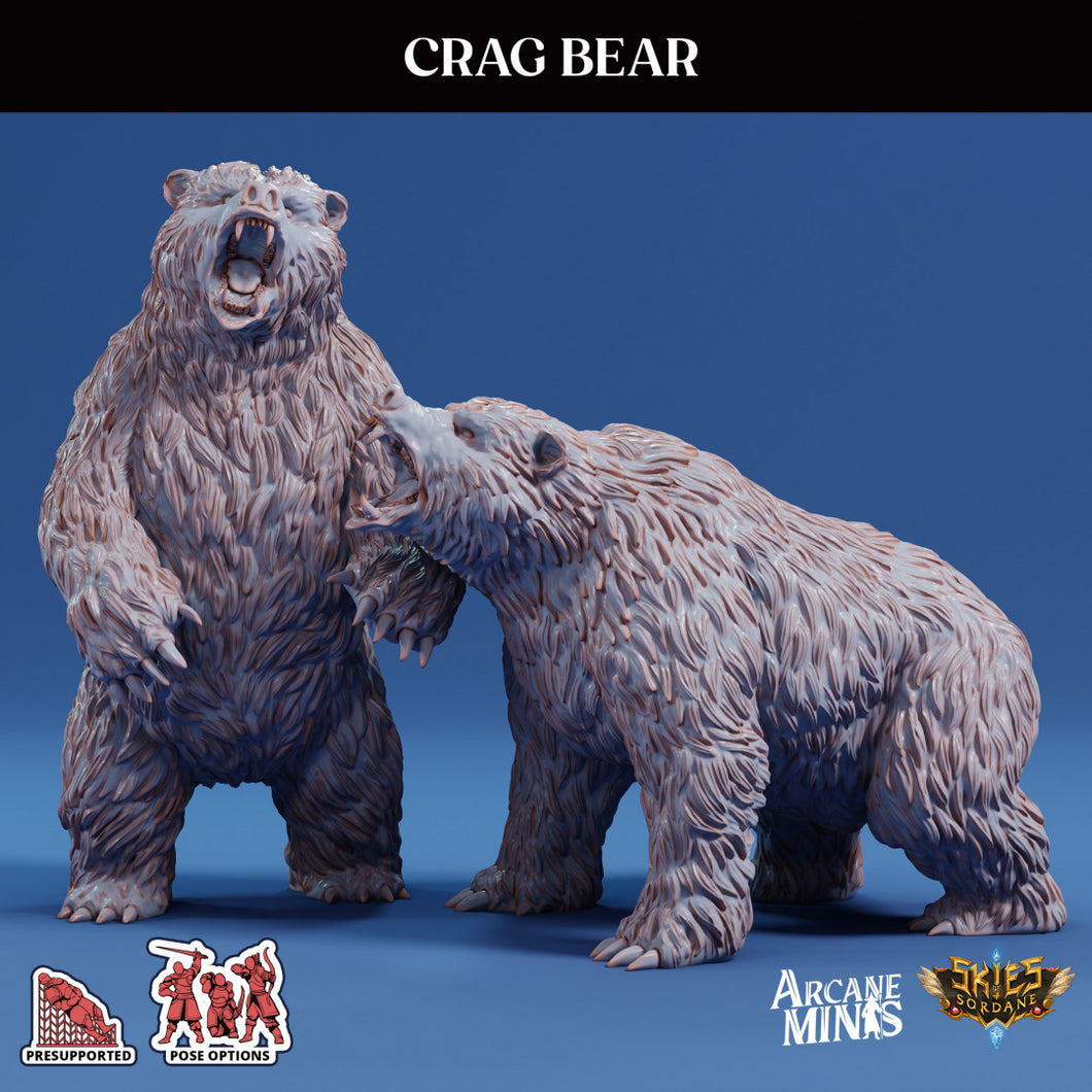 3D Printed Sordane Publishing Arcane Minis Crag Bear Cult of Umiera 28 32mm D&D