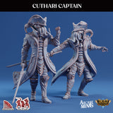 3D Printed Sordane Publishing Echoes of Madness - A Sordane Stories Cuthari Captain 28 32mm D&D