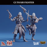 3D Printed Sordane Publishing Echoes of Madness - A Sordane Stories Cuthari Fighter 28 32mm D&D