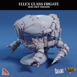 3D Printed Sordane Publishing Arcane Minis Mini Ship - Ellex Frigate 28 32mm D&D