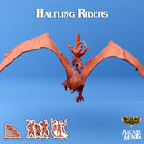 3D Printed Sordane Publishing - Halfling Rider 3 28 32mm D&D