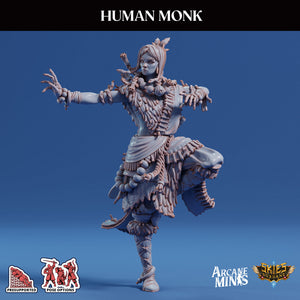 3D Printed Sordane Publishing Human Monk Female 28 32mm D&D