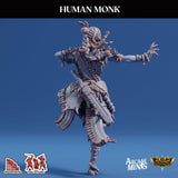 3D Printed Sordane Publishing Human Monk Female 28 32mm D&D