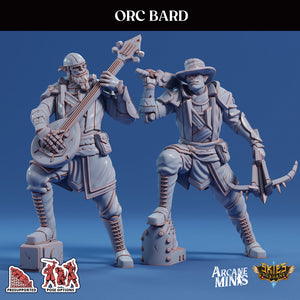 3D Printed Sordane Publishing Arcane Minis Orc Bard Scrapper Pirates Set 28 32mm D&D