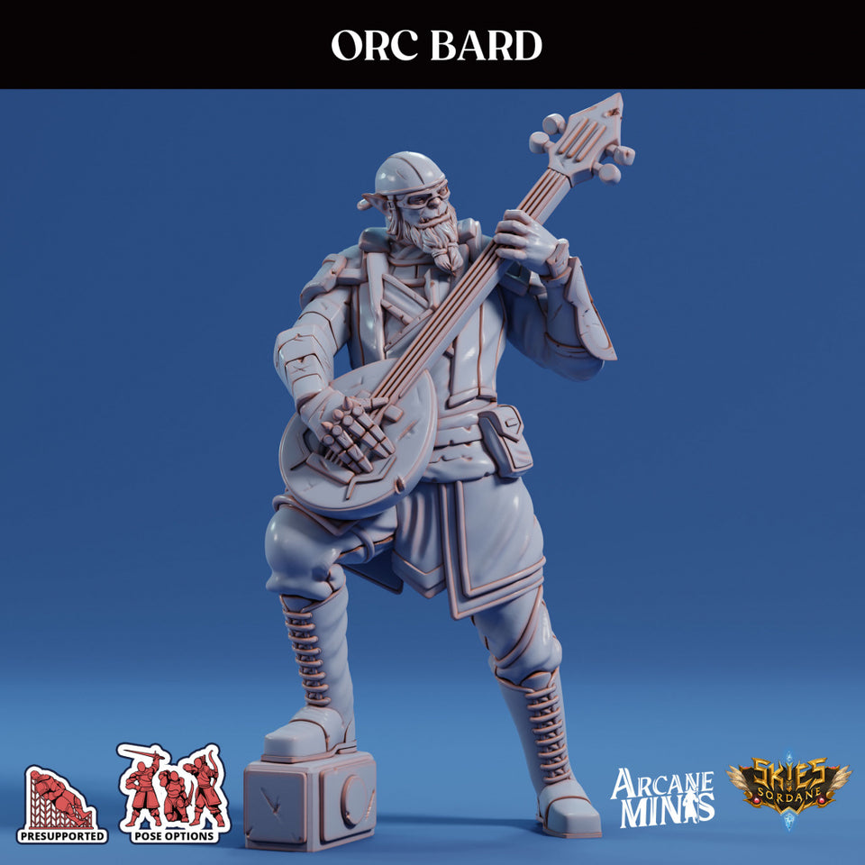 3D Printed Sordane Publishing Arcane Minis Orc Bard Scrapper Pirates Set 28 32mm D&D