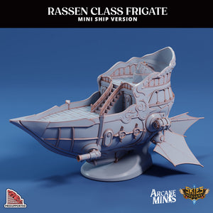 3D Printed Sordane Publishing Arcane Minis Mini Ship - Rassen Assault Frigate 28 32mm D&D