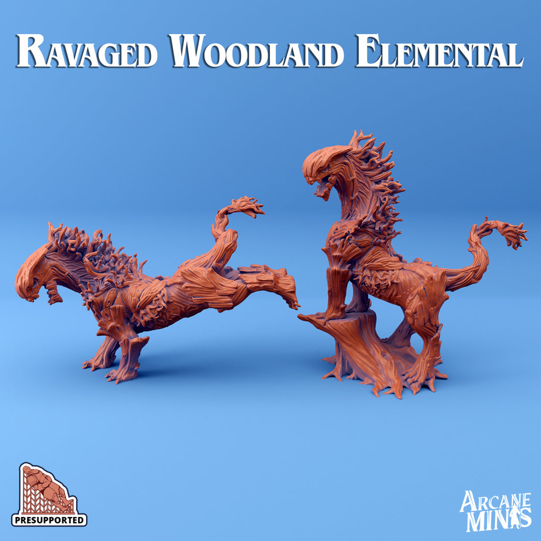 3D Printed Sordane Publishing Ravaged Woodland Elemental AC Adventure Friends in High Places 28 32mm D&D