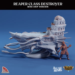 3D Printed Sordane Publishing Arcane Minis Mini Ship - Hivemind Reaper 28 32mm D&D