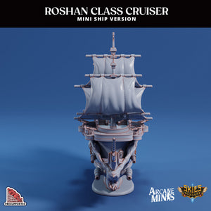 3D Printed Sordane Publishing Arcane Minis The Roshan Cruiser Mini Ships 28 32mm D&D