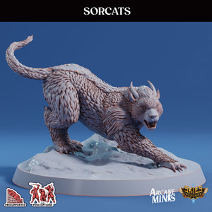 3D Printed Sordane Publishing Sorcats 28 32mm D&D