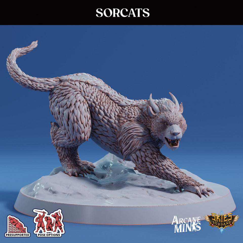 3D Printed Sordane Publishing Sorcats 28 32mm D&D