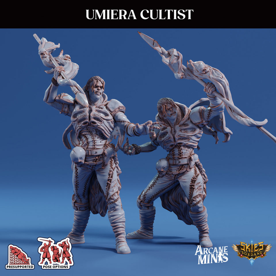 3D Printed Sordane Publishing Arcane Minis Umiera Cultist 1 Cult of Umiera 28 32mm D&D