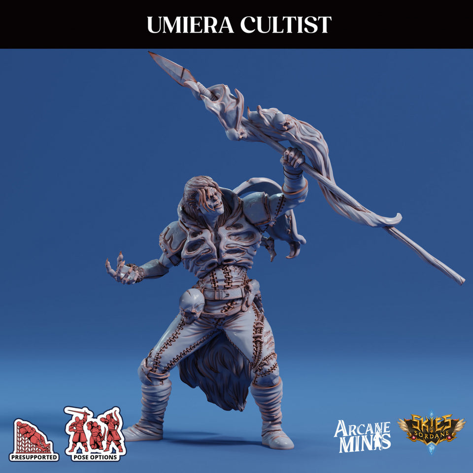 3D Printed Sordane Publishing Arcane Minis Umiera Cultist 1 Cult of Umiera 28 32mm D&D