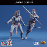 3D Printed Sordane Publishing Arcane Minis Umiera Cultist 3 Cult of Umiera 28 32mm D&D