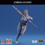 3D Printed Sordane Publishing Arcane Minis Umiera Cultist 3 Cult of Umiera 28 32mm D&D