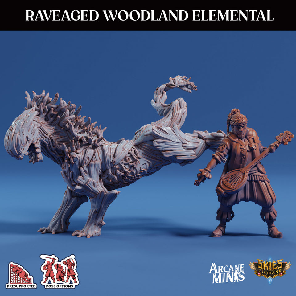 3D Printed Sordane Publishing Ravaged Woodland Elemental AC Adventure Friends in High Places 28 32mm D&D