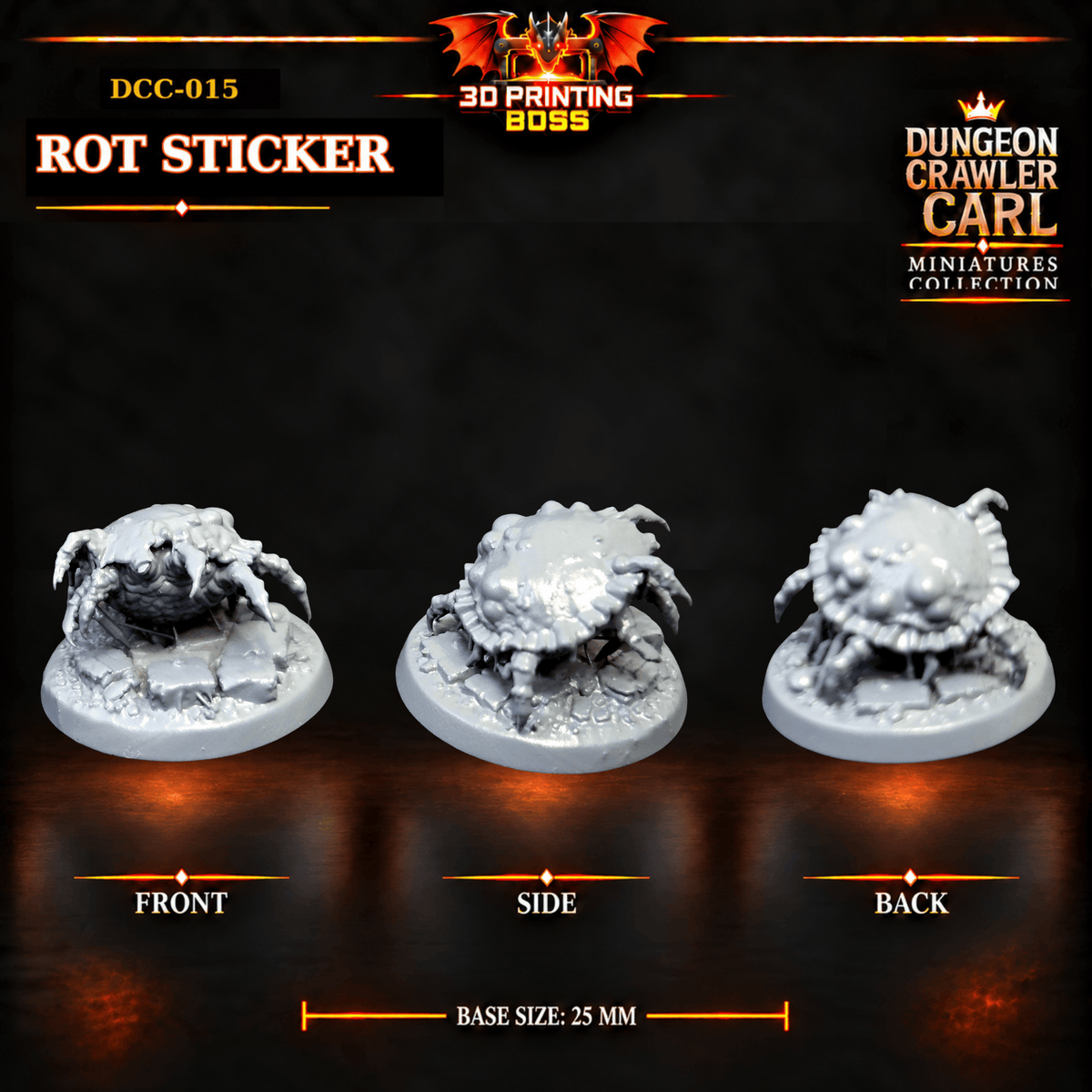 Fantastic Plants and Rocks Tabletop Terrain 3D Printed Dungeon Crawler Carl Miniature Collection Book One DCC-015 - Rot Sticker - 32mm