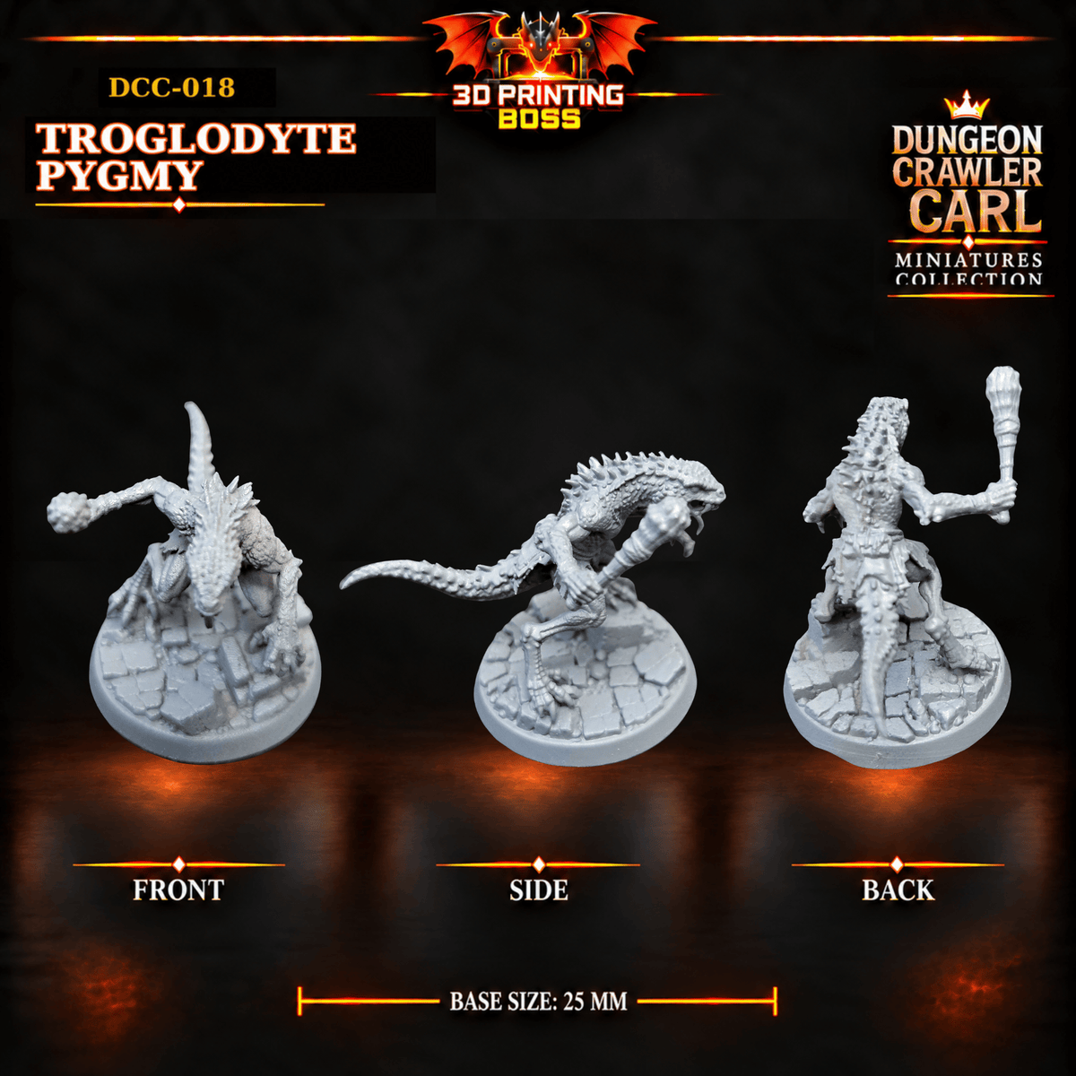 Fantastic Plants and Rocks Tabletop Terrain 3D Printed Dungeon Crawler Carl Miniature Collection Book One DCC-018 - Troglodyte Pygmy - 32mm