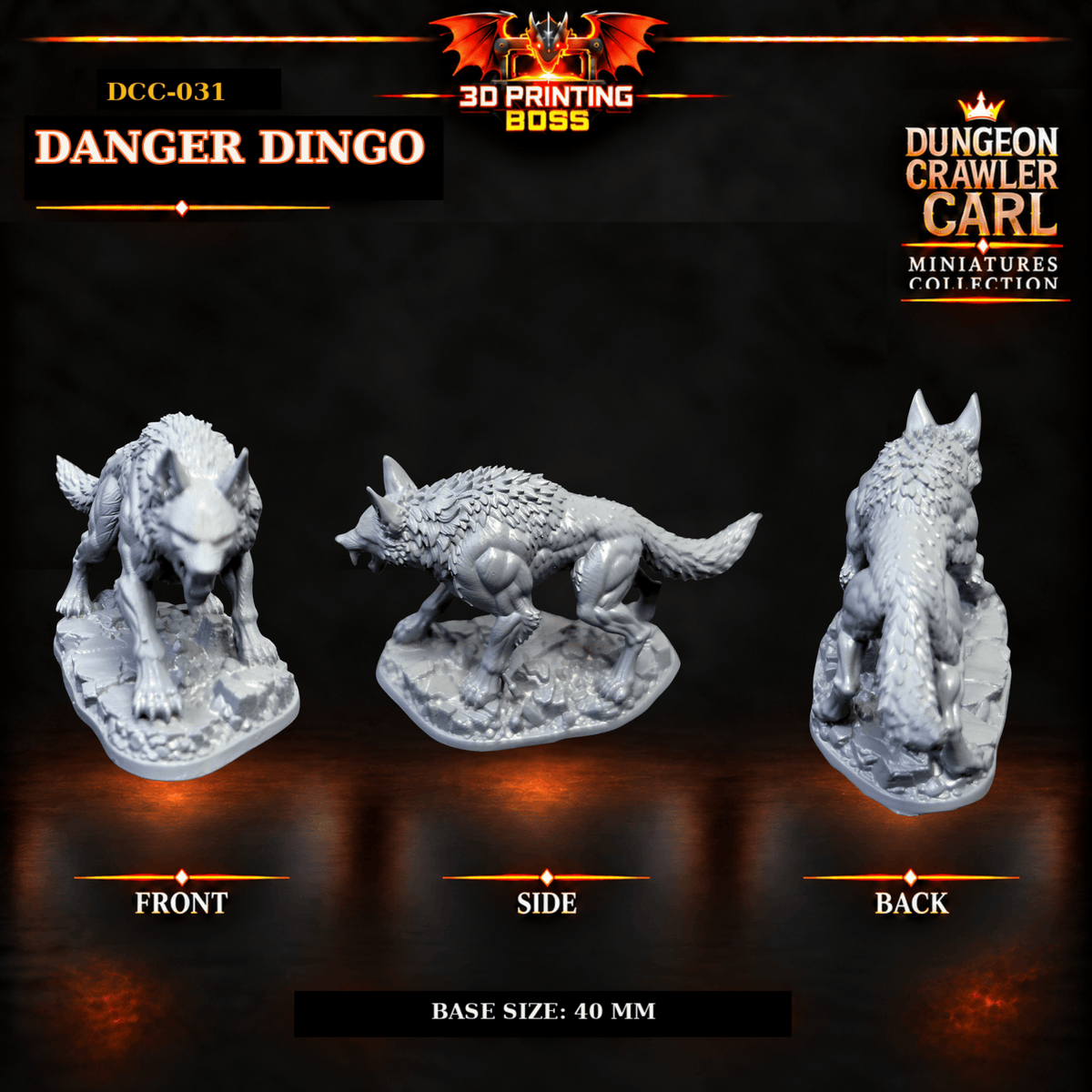 Fantastic Plants and Rocks Tabletop Terrain 3D Printed Dungeon Crawler Carl Miniature Collection Book One DCC-031 - Danger Dingo - 32mm