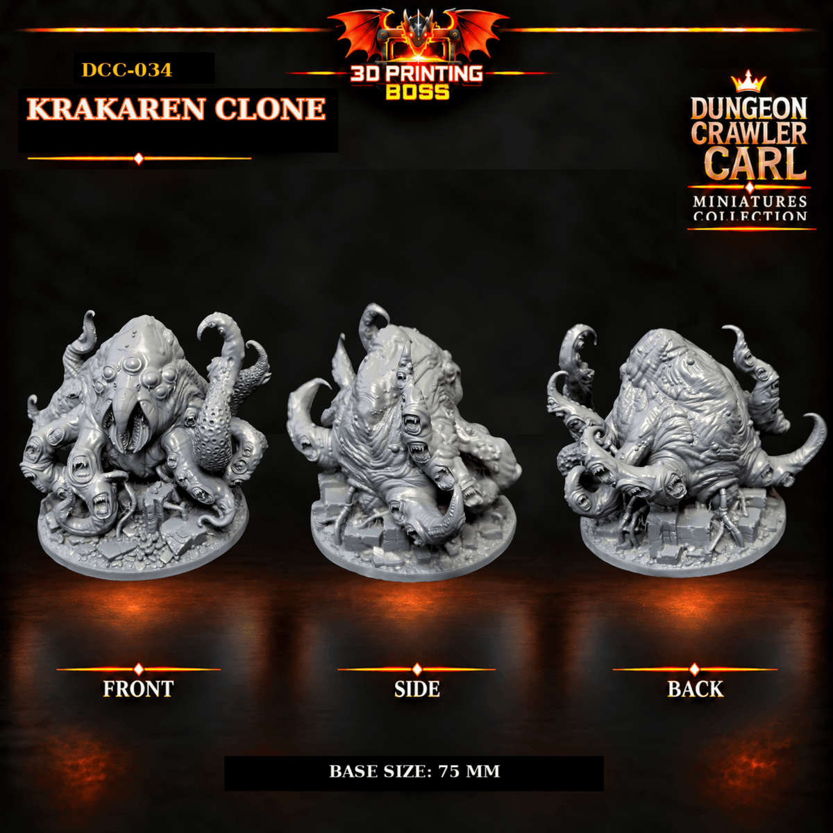 Fantastic Plants and Rocks Tabletop Terrain 3D Printed Dungeon Crawler Carl Miniature Collection Book One DCC-034 - Krakaren Clone - 32mm