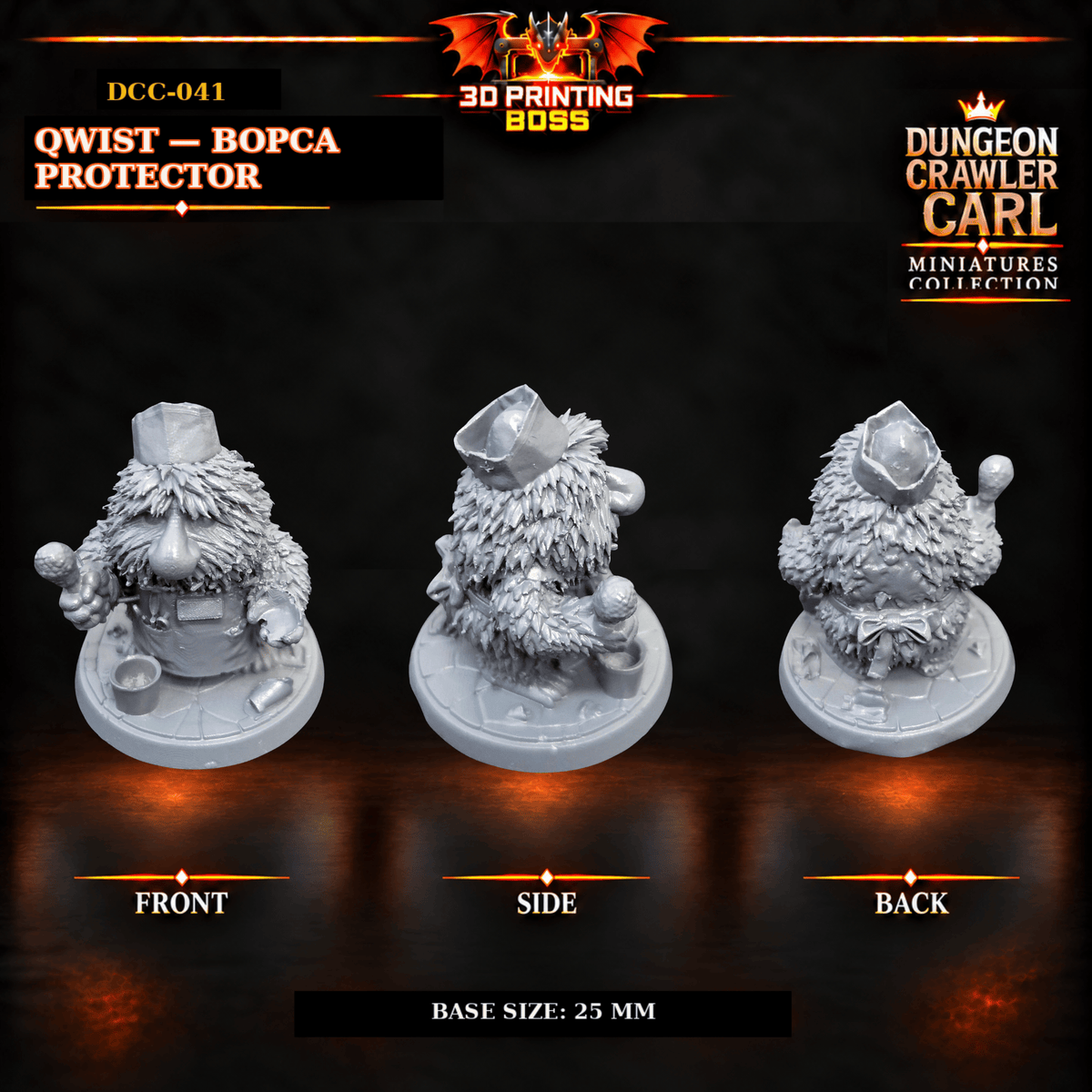Fantastic Plants and Rocks Tabletop Terrain 3D Printed Dungeon Crawler Carl Miniature Collection Book One DCC-041 - Qwist — Bopca Protector - 32mm