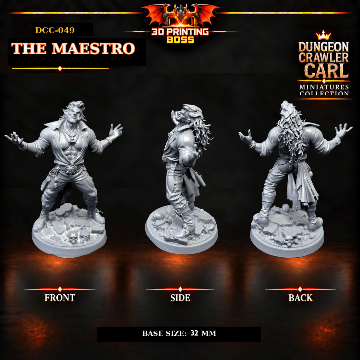 Fantastic Plants and Rocks Tabletop Terrain 3D Printed Dungeon Crawler Carl Miniature Collection Book One DCC-049 - The Maestro - 32mm