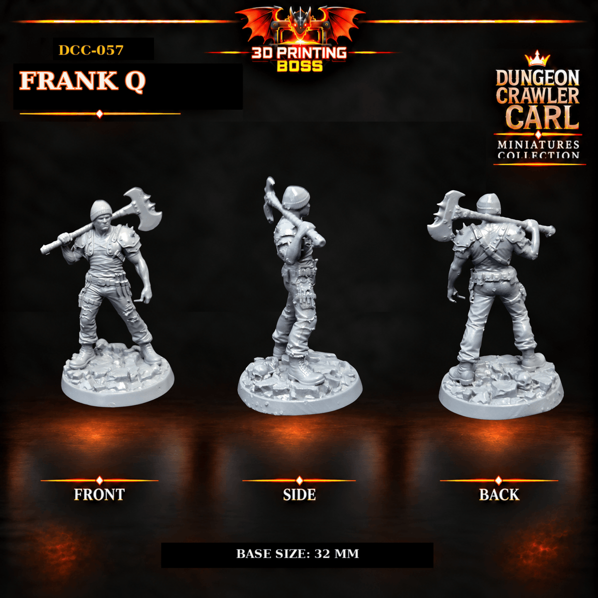 Fantastic Plants and Rocks Tabletop Terrain 3D Printed Dungeon Crawler Carl Miniature Collection Book One DCC-057 - Frank Q - 32mm