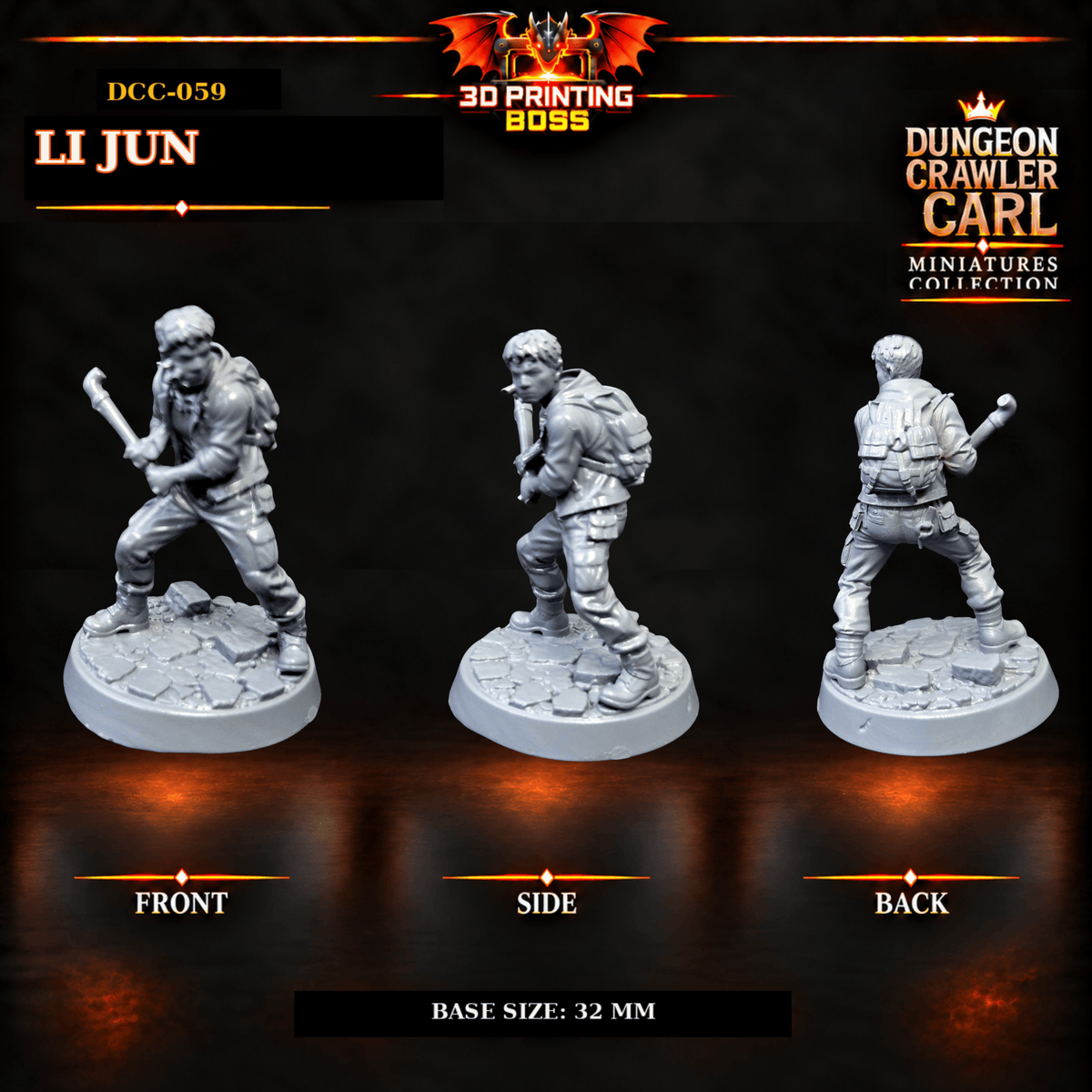 Fantastic Plants and Rocks Tabletop Terrain 3D Printed Dungeon Crawler Carl Miniature Collection Book One DCC-059 - Li Jun - 32mm
