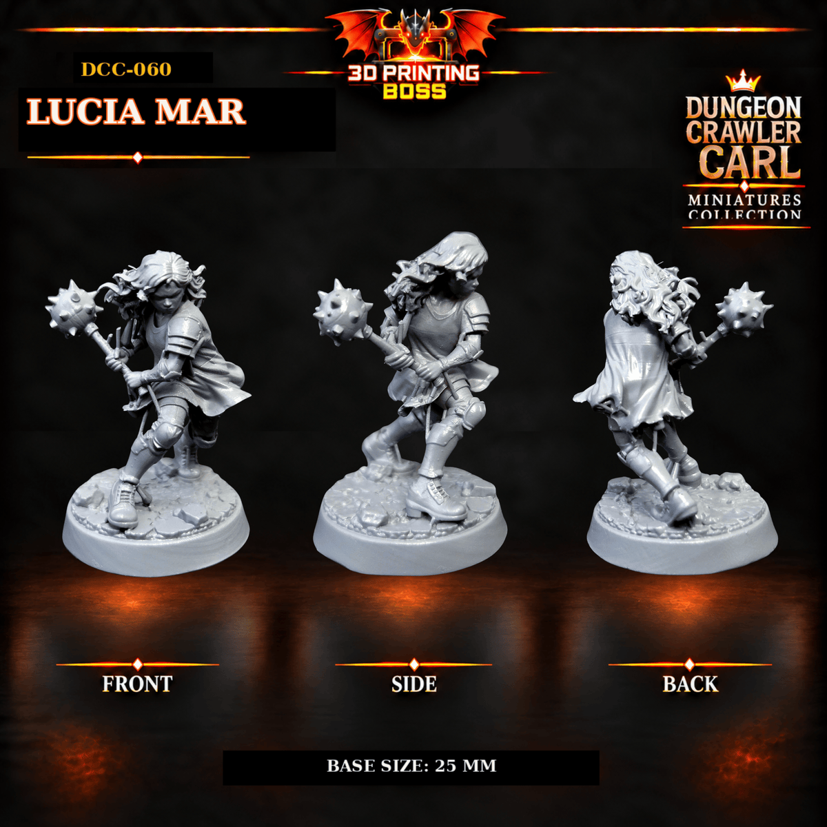 Fantastic Plants and Rocks Tabletop Terrain 3D Printed Dungeon Crawler Carl Miniature Collection Book One DCC-060 - Lucia Mar - 32mm