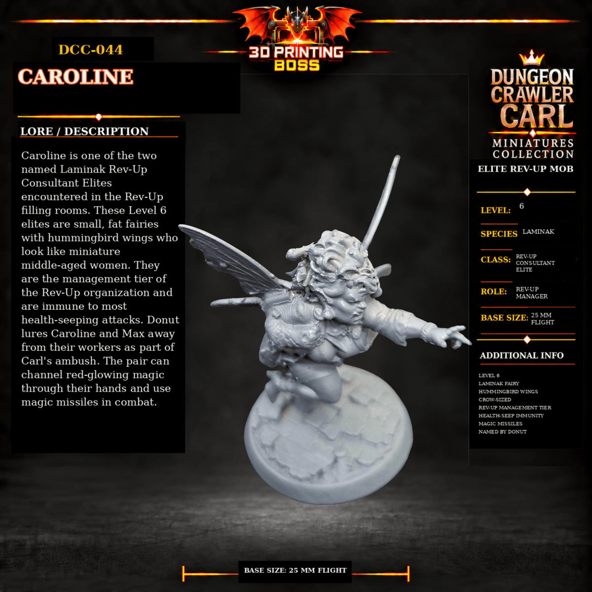 Fantastic Plants and Rocks Tabletop Terrain Caroline / Yes 3D Printed Dungeon Crawler Carl Miniature Collection Book One DCC-044 - Caroline - 32mm
