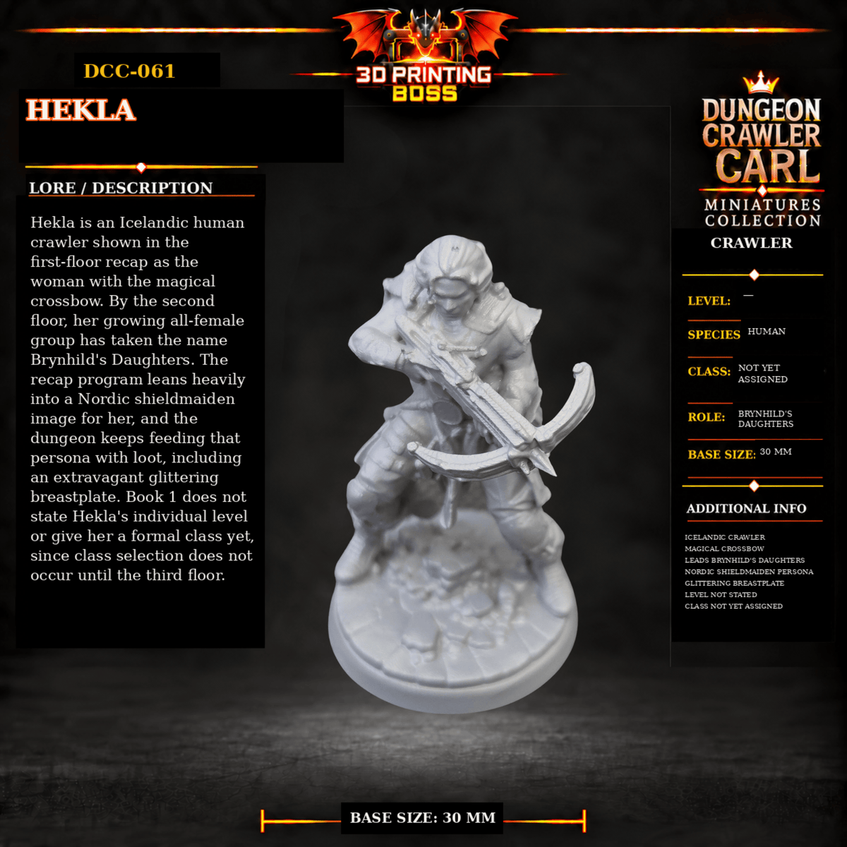 Fantastic Plants and Rocks Tabletop Terrain Hekla / Yes 3D Printed Dungeon Crawler Carl Miniature Collection Book One DCC-061 - Hekla - 32mm